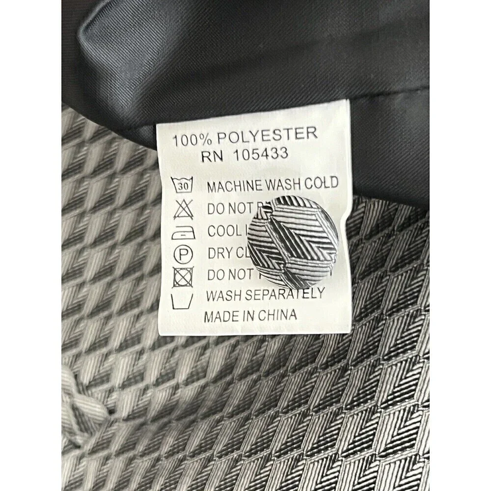 Umo Lorenzo Formal Wear Vest Silver Gray Black Size Small New without Tags